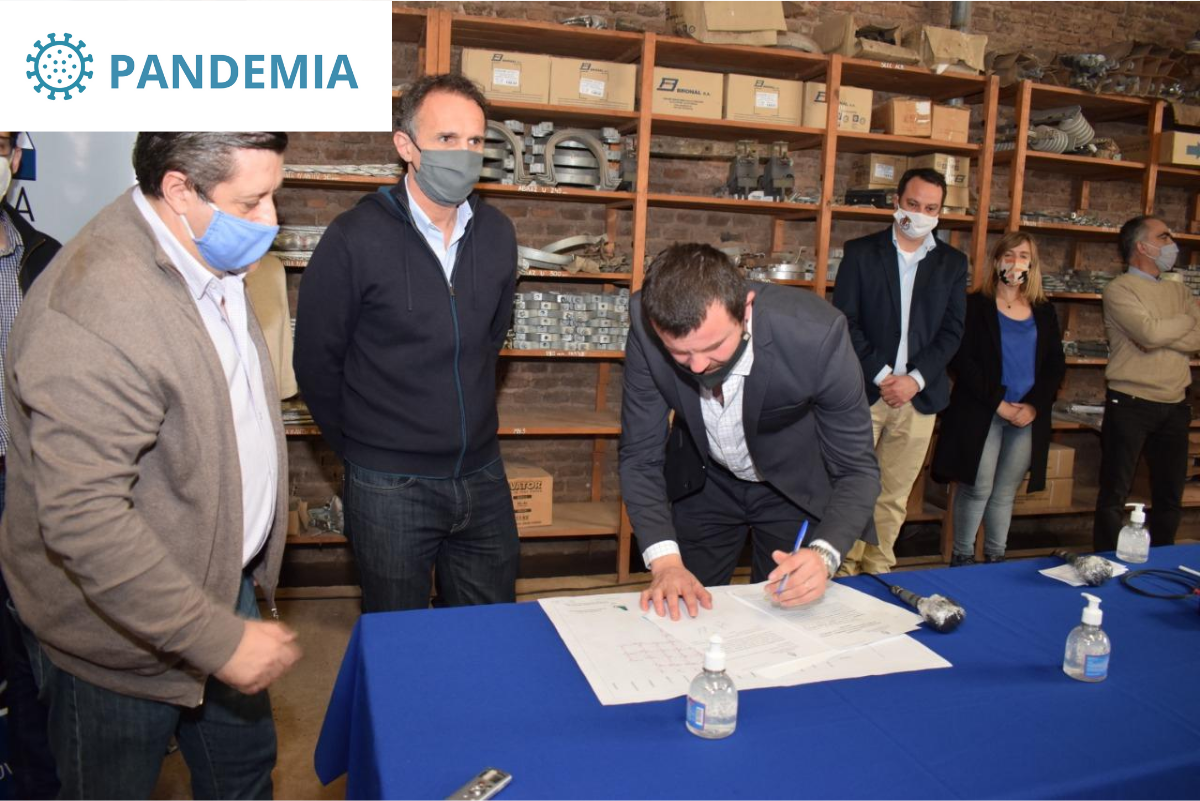 La Cooperativa de Villa Lía firmó el convenio para una nueva obra de saneamiento